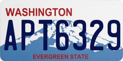 WA license plate APT6329