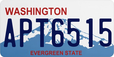 WA license plate APT6515