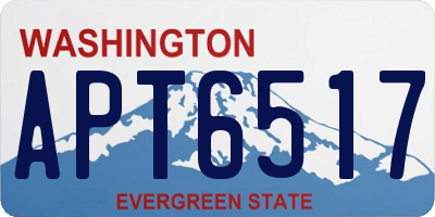 WA license plate APT6517