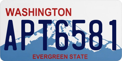WA license plate APT6581