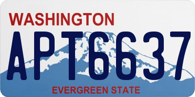 WA license plate APT6637