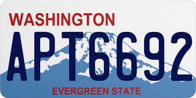 WA license plate APT6692