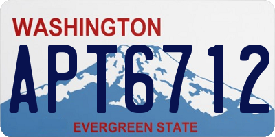WA license plate APT6712