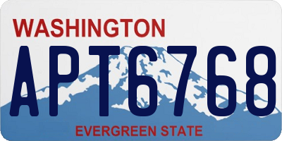 WA license plate APT6768