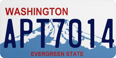 WA license plate APT7014