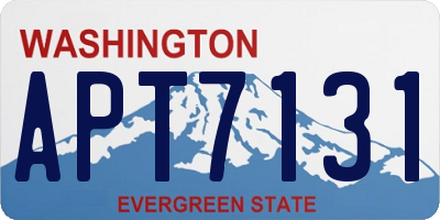 WA license plate APT7131