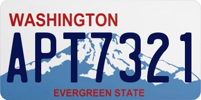 WA license plate APT7321