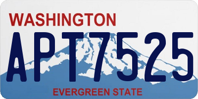 WA license plate APT7525