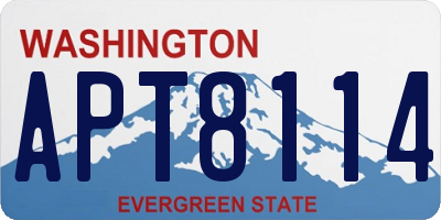WA license plate APT8114