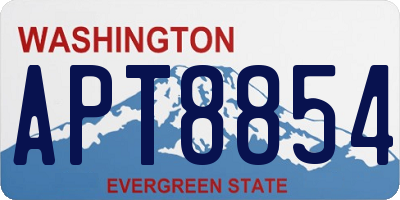 WA license plate APT8854