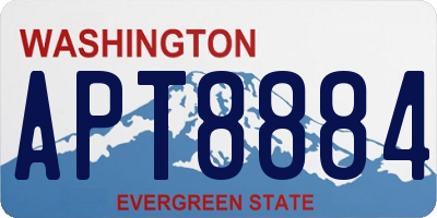 WA license plate APT8884