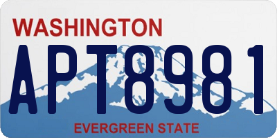 WA license plate APT8981