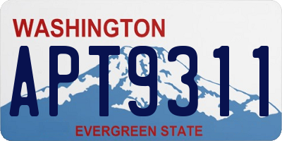 WA license plate APT9311