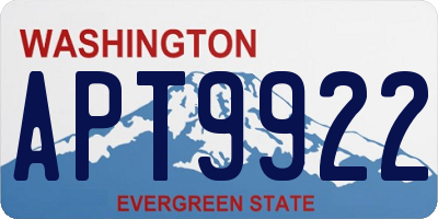 WA license plate APT9922