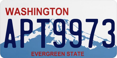 WA license plate APT9973