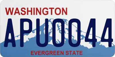 WA license plate APU0044