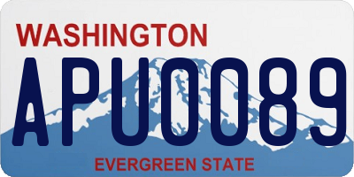 WA license plate APU0089