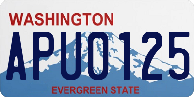 WA license plate APU0125