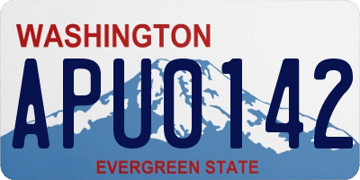 WA license plate APU0142