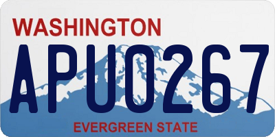 WA license plate APU0267