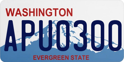 WA license plate APU0300