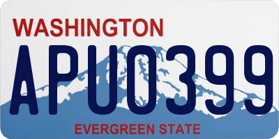 WA license plate APU0399