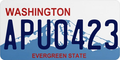 WA license plate APU0423