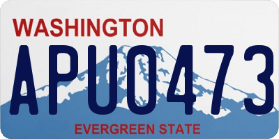 WA license plate APU0473