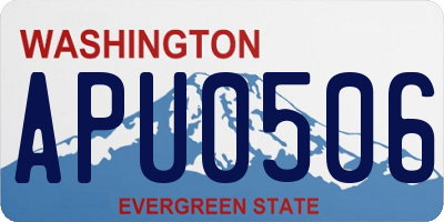 WA license plate APU0506