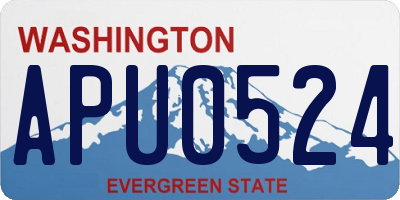 WA license plate APU0524