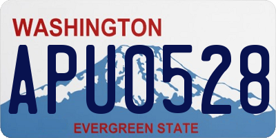WA license plate APU0528