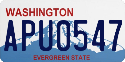 WA license plate APU0547