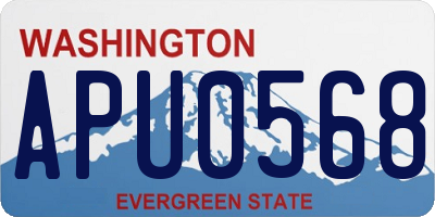 WA license plate APU0568