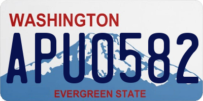 WA license plate APU0582