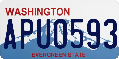 WA license plate APU0593