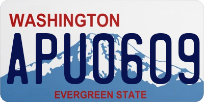 WA license plate APU0609