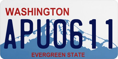 WA license plate APU0611