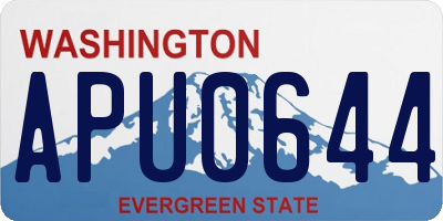 WA license plate APU0644