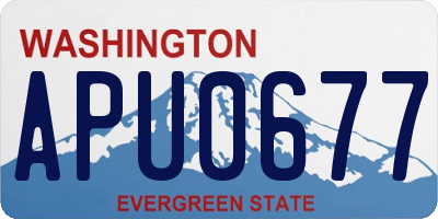 WA license plate APU0677