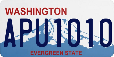 WA license plate APU1010