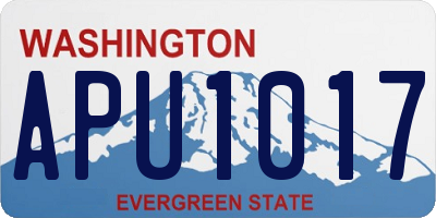 WA license plate APU1017