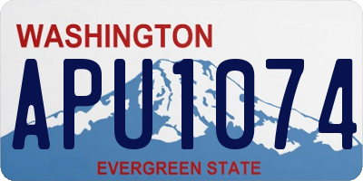 WA license plate APU1074