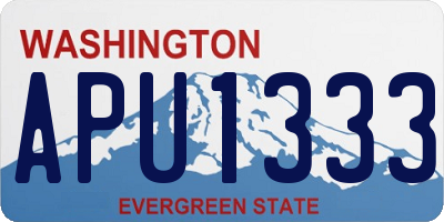WA license plate APU1333