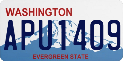 WA license plate APU1409