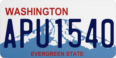 WA license plate APU1540