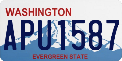 WA license plate APU1587