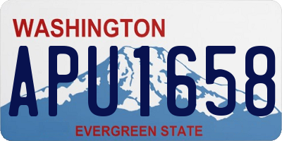 WA license plate APU1658