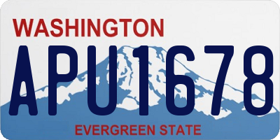 WA license plate APU1678