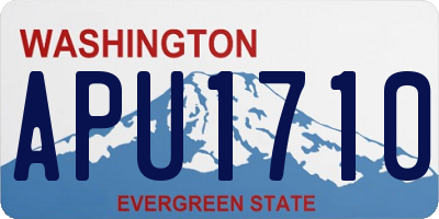 WA license plate APU1710