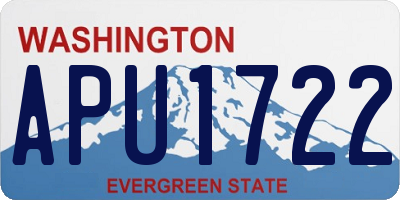 WA license plate APU1722